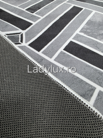 Traversa antiderapanta 1x3 M, Model Parchet CTR gri [2]