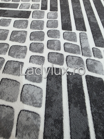 Traversa antiderapanta 1x5 M, Model Parchet 3, Gri [4]