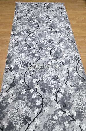 TRAVERSE - Traversa antiderapanta 1x5 M, model Floral Gri