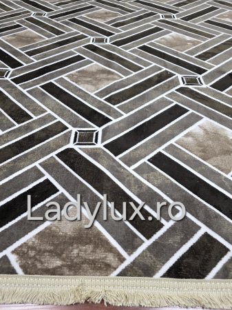 Traverse antiderapante - Traversa antiderapanta 1x5 M, Model Parchet CTR Maro