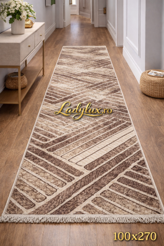 Traverse antiderapante - Traversa Antiderapanta , Model Parchet Maro -100 x 270 cm