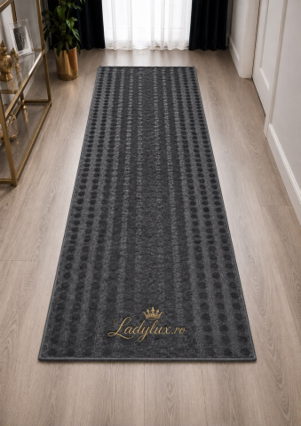 Traverse 100 x 280 - Traversa antiderapanta Pufoasa 1x2.8 M, Model BUBBLE Gri Antracit