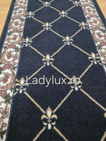 Latime 70 - Traversă la metru liniar, Model RGL Negru – Cauciucată și Antiderapantă 70 cm latime C1716