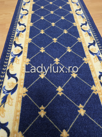 Latime 70 - Traversă la metru liniar, Model RGL 2 albastru – Cauciucată și Antiderapantă 70 cm latime C1714