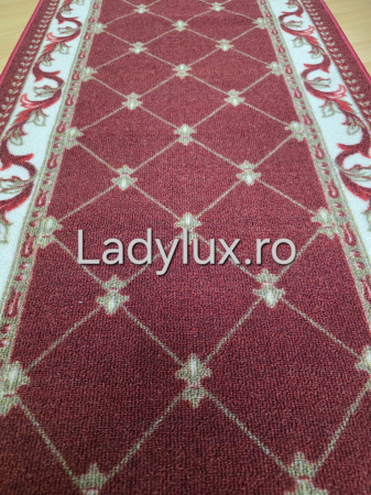 Latime 70 - Traversă la metru liniar, Model RGL Rosu – Cauciucată și Antiderapantă 70 cm latime C1720