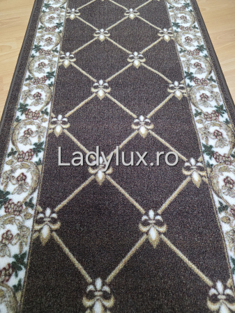 Latime 70 - Traversă la metru liniar, Model RGL Maro – Cauciucată și Antiderapantă 70 cm latime C1721