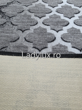 Traversă la metru liniar, Model Pav3D nuante de negru si gri – Cauciucată și Antiderapantă 120 cm latime C1729 [2]