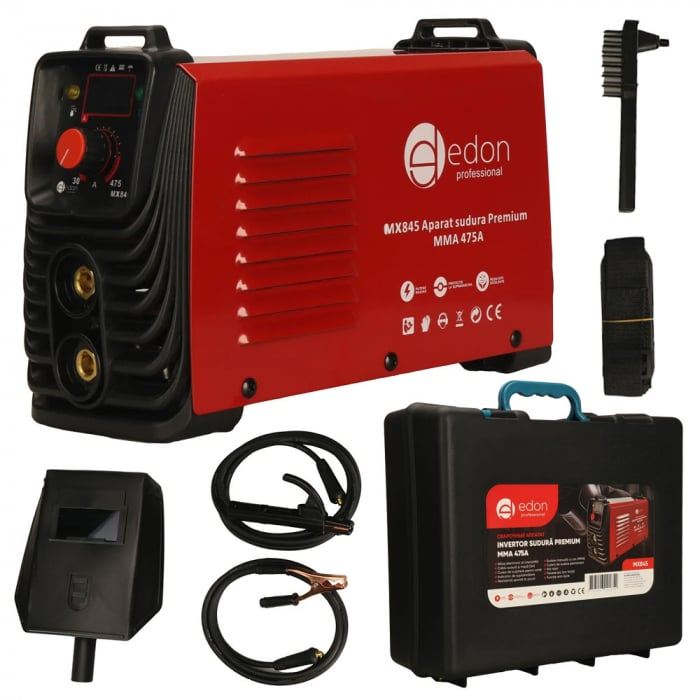 Aparat de sudura Edon, tip MMA, 475Ah, tip invertor + Cadou masca sudura si geanta de transport [1]