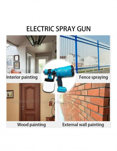 Aparat Profesional De Vopsit Și Zugrăvit LEIHMANN, Electric, Cu Rezervor De Vopsea, 800 ml si 2 Acumulatori, 36V, Portabil [8]