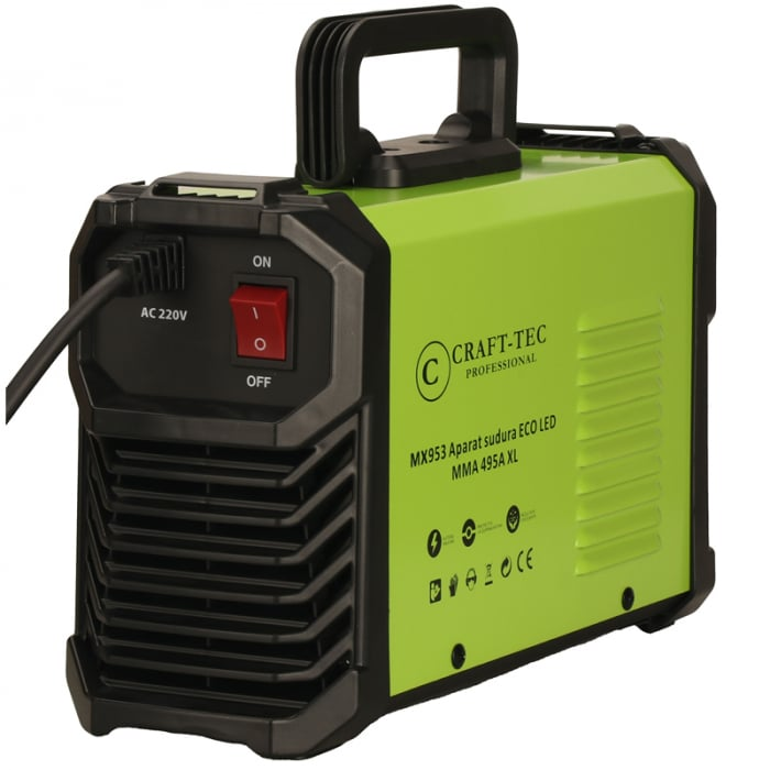 Aparat sudura CRAFT-TECH XL MMA 495 A MX953 afisaj electronic cablu 12mm / 3m [5]
