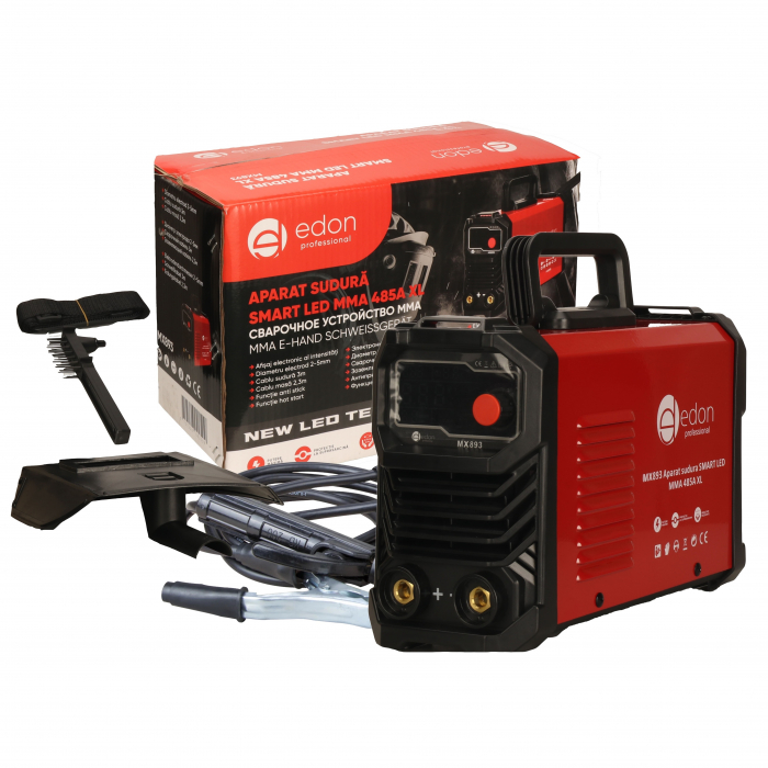 Invertor de sudura 485 A, EDON XL MMA, electrod 1.6 - 5 mm, Hot Start, Arc Forta, Anti - Stick, cabluri 3M [1]