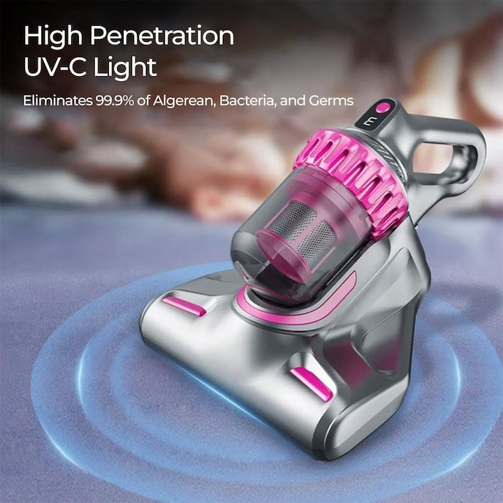 Aspirator Vertical Fără Fir 4 în 1 HB-807, Reîncărcabil, Aspirator de Mână, Filtru HEPA, Multiple Accesorii [4]