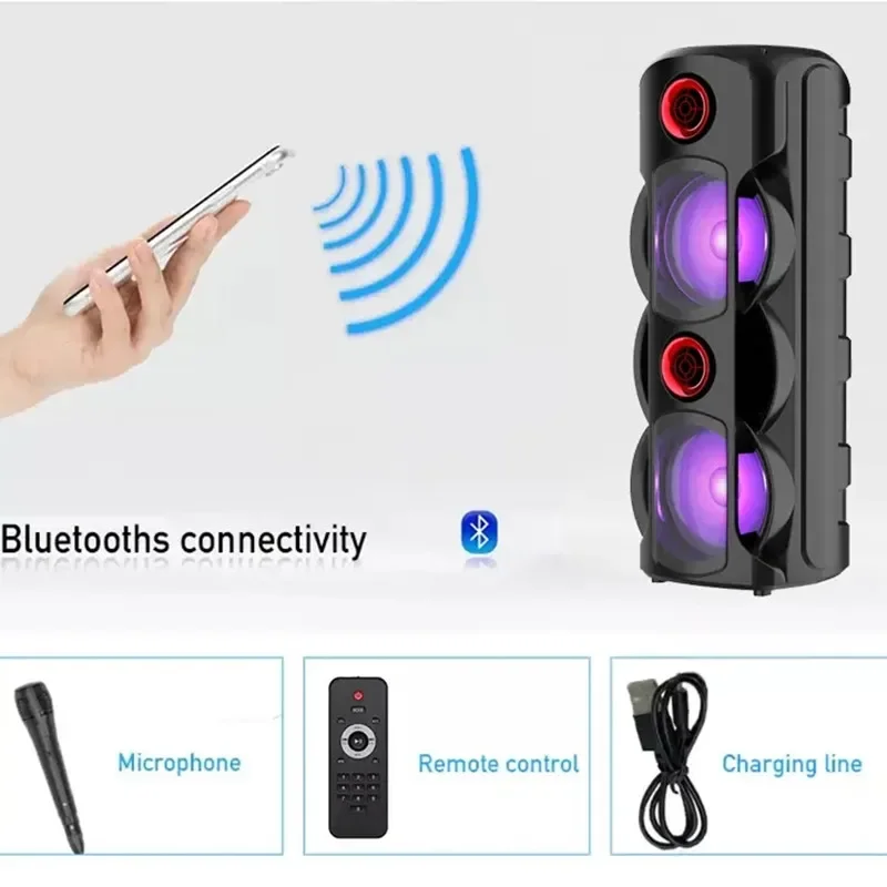 Boxa portabila USB BT AUX FM microfon [3]