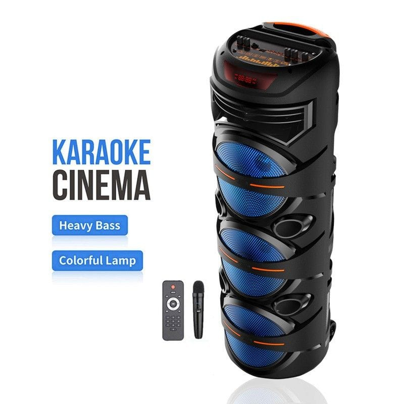 Boxa portabila de mare putere 450W Bluetooth cu 3 Difuzoare Telecomanda si Microfon [2]