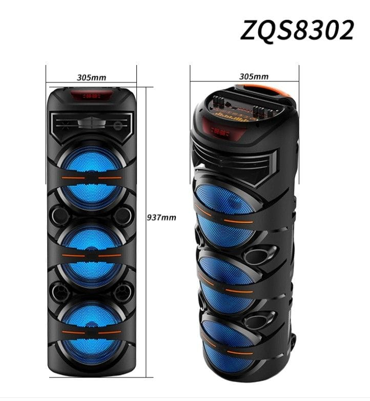 Boxa portabila de mare putere 450W Bluetooth cu 3 Difuzoare Telecomanda si Microfon [3]