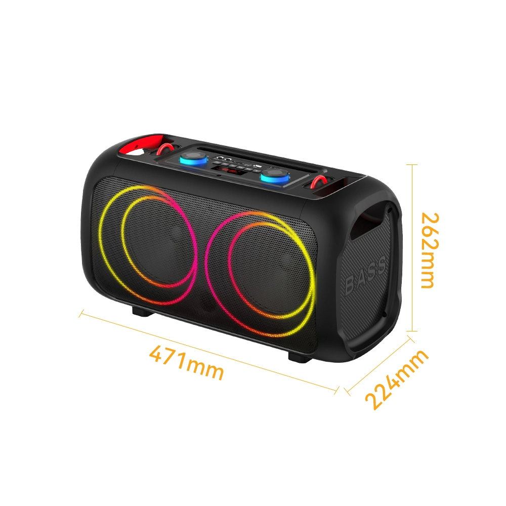 Boxă Portabilă Bluetooth Sing-e ZQS-L17, 40W, 2 x 6.5”, 2 Microfoane Wireless, Karaoke, LED RGB, TWS, USB, FM, Telecomandă [5]