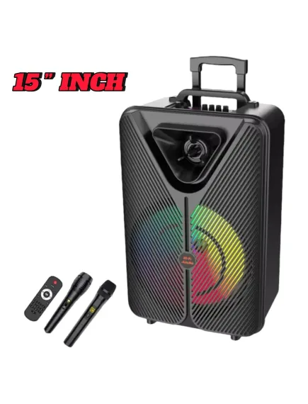 Boxă Portabilă Bluetooth Sing-e ZQS15123, 40 cm, 40W, RGB, Microfon și Telecomandă [8]