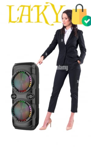 Boxă Portabilă Bluetooth ZQS8220S,18.000W, 4500mAh, Microfon și Telecomandă Incluse, Karaoke, RGB LED [6]
