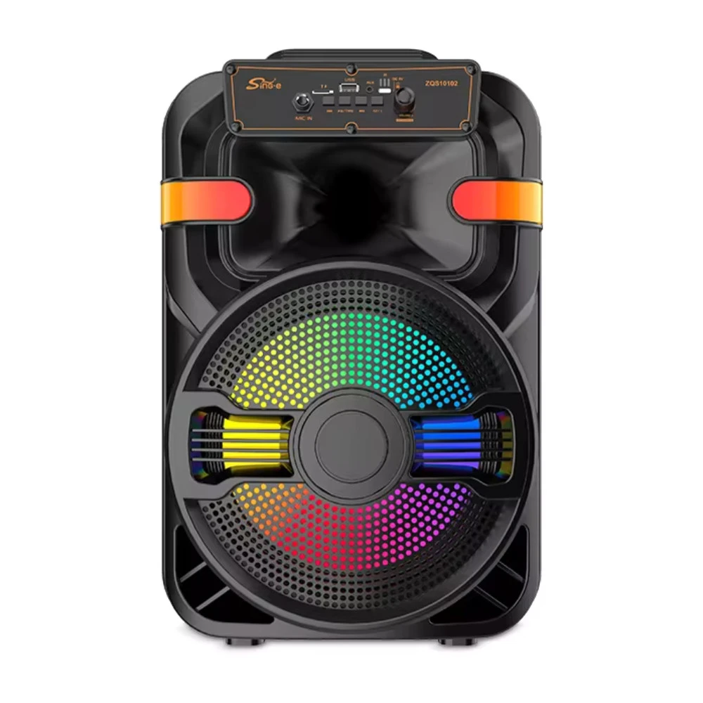 PACHET PROMO : Boxa portabila +Stick usb 4 GB CADOU, 2 microfoane, 90W PMPO, LED RGB, [6]