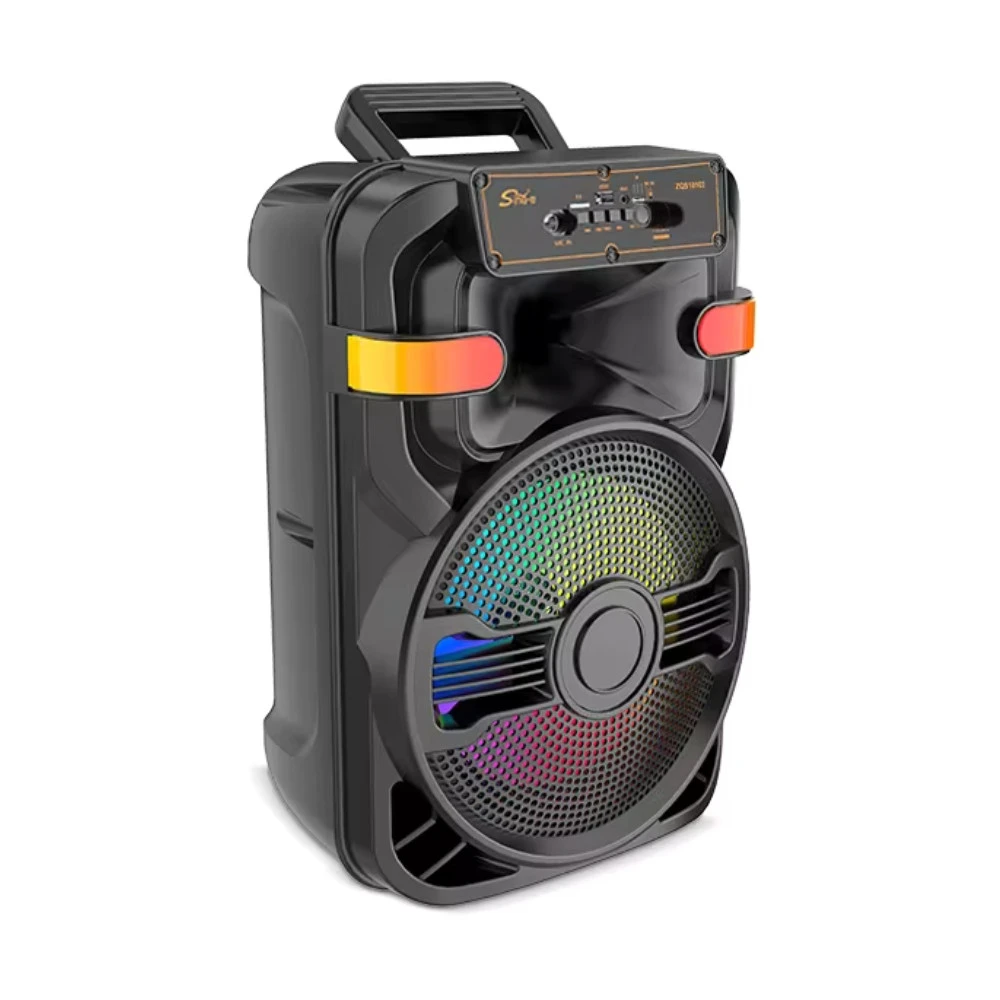 PACHET PROMO : Boxa portabila +Stick usb 4 GB CADOU, 2 microfoane, 90W PMPO, LED RGB, [4]