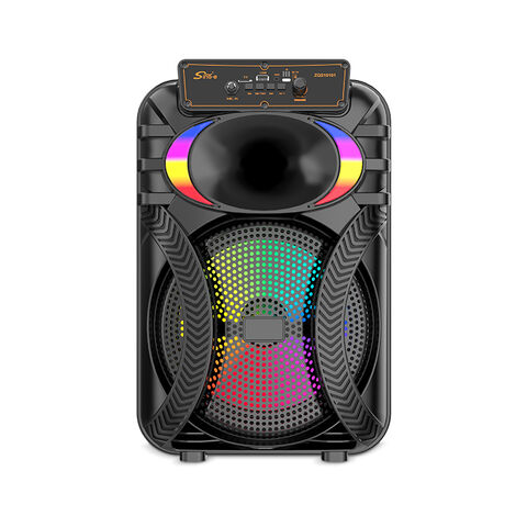 Boxa portabila karaoke ZQS10101, 2 microfoane, 90W PMPO, LED RGB [5]