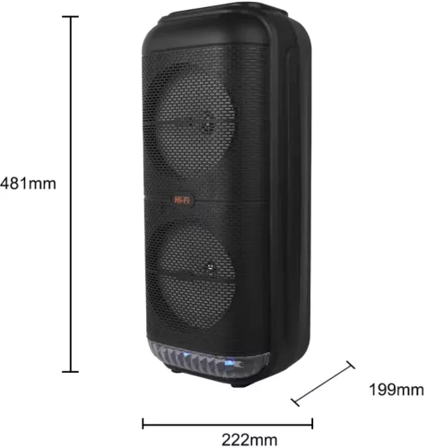 Boxa portabila cu microfon ZQS6227 60W PMPO BT/FM/USB/TWS RGB [4]