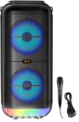 Boxa portabila cu microfon ZQS6227 60W PMPO BT/FM/USB/TWS RGB [2]