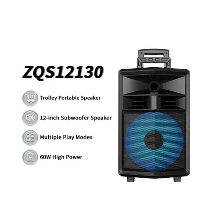 Boxa Portabila ZQS-12130 Selling Depot®, Bluetooth, Karaoke, micro SD, card, aux, usb [5]