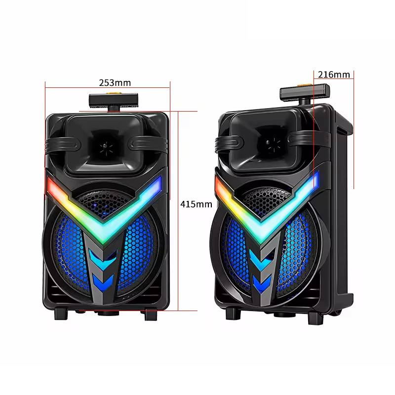 Boxa portabila, troller, ZQS-8158 , Bluetooth, Difuzor 8" Inch, 3000 mAh, 20W PMPO, Subwoofer Super Bass, Microfon, Telecomanda [4]