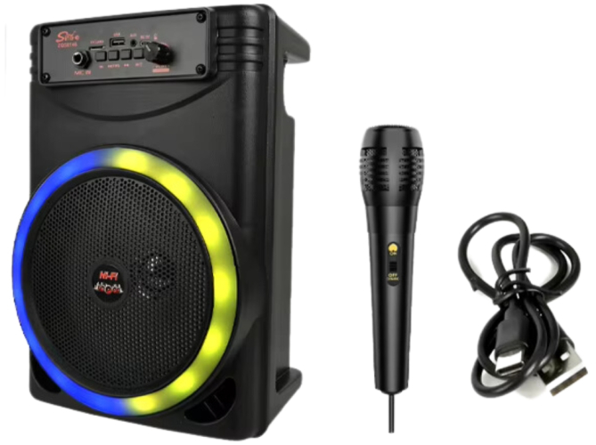 Boxa portabila ZQS8146 48W P.M.P.O USB BT AUX FM microfon [3]