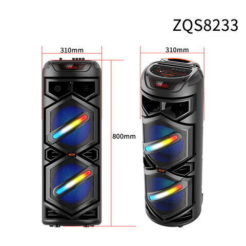 Boxa wireless, bass puternic, 83cm, amplificator sunet, Bluetooth, microfon, telecomanda, card, stick si AUX [3]