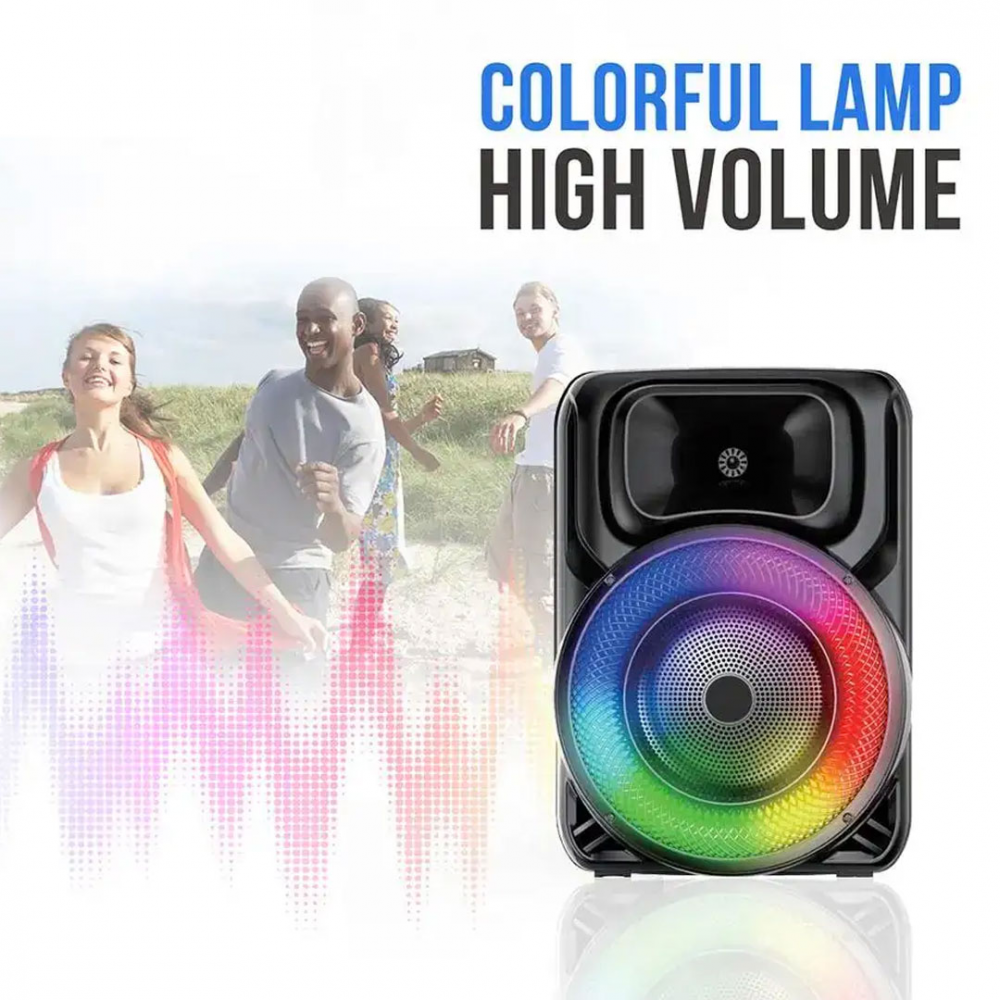 Boxa ZQS 8147, Microfon, Bt 8 Inch Karaoke Speaker Wireless, Baterie Lithium, Putere 100W [2]