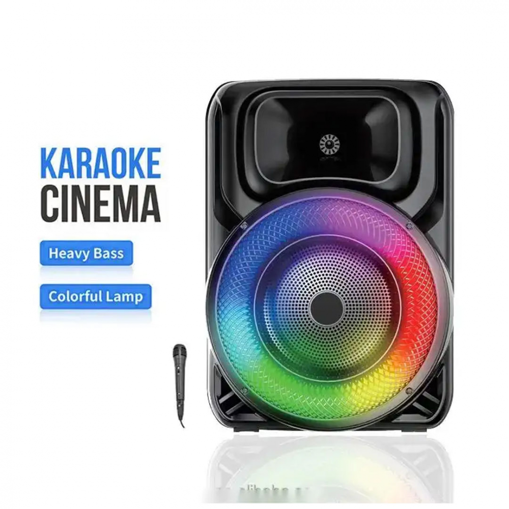 Boxa ZQS 8147, Microfon, Bt 8 Inch Karaoke Speaker Wireless, Baterie Lithium, Putere 100W [5]