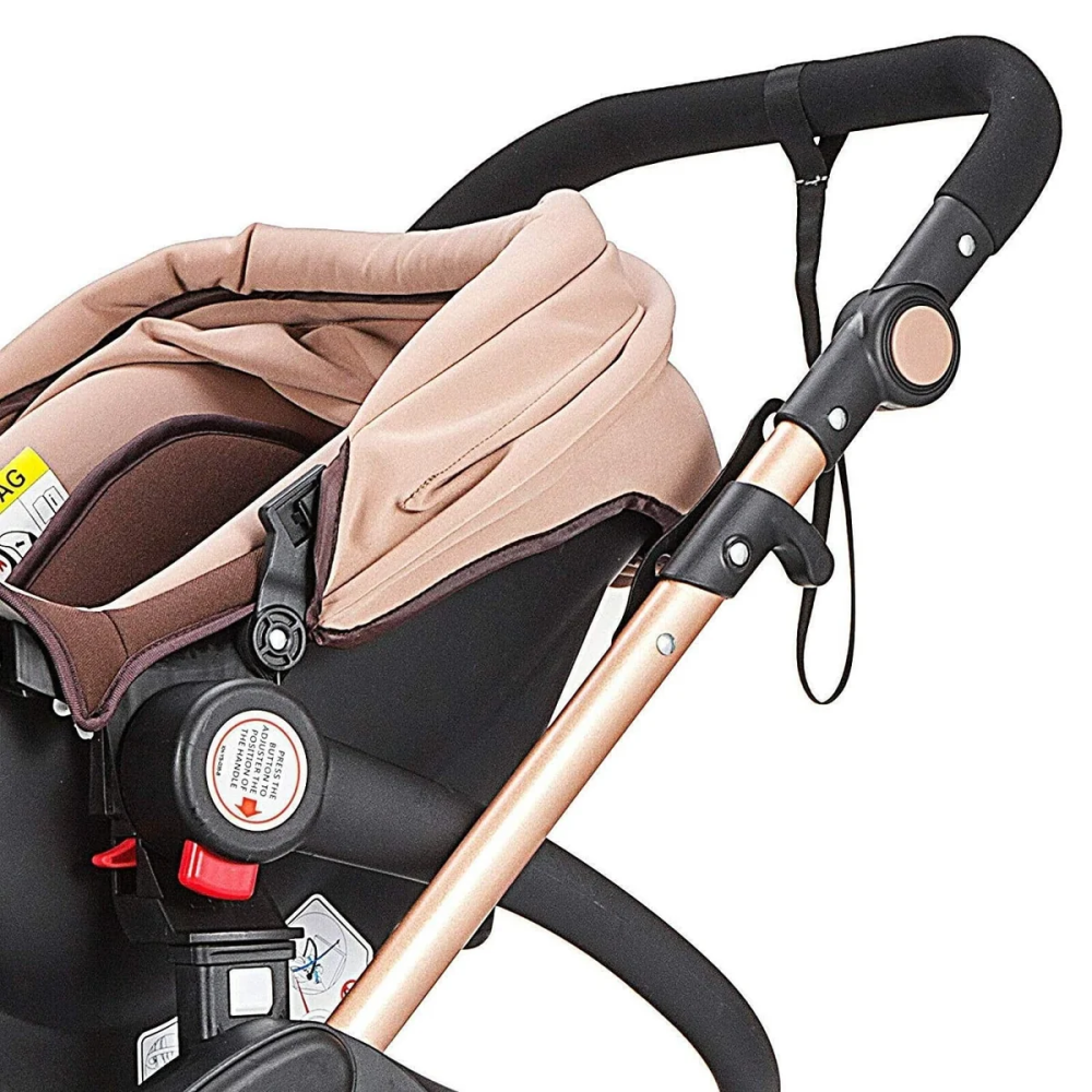 Carucior Copii 2 in 1 Transformabil Landou-Sport, 0-36 Luni, Sezut Reversibil, Suspensii, Roti Cauciuc, Cadru Aluminiu, Maner Reglabil [5]