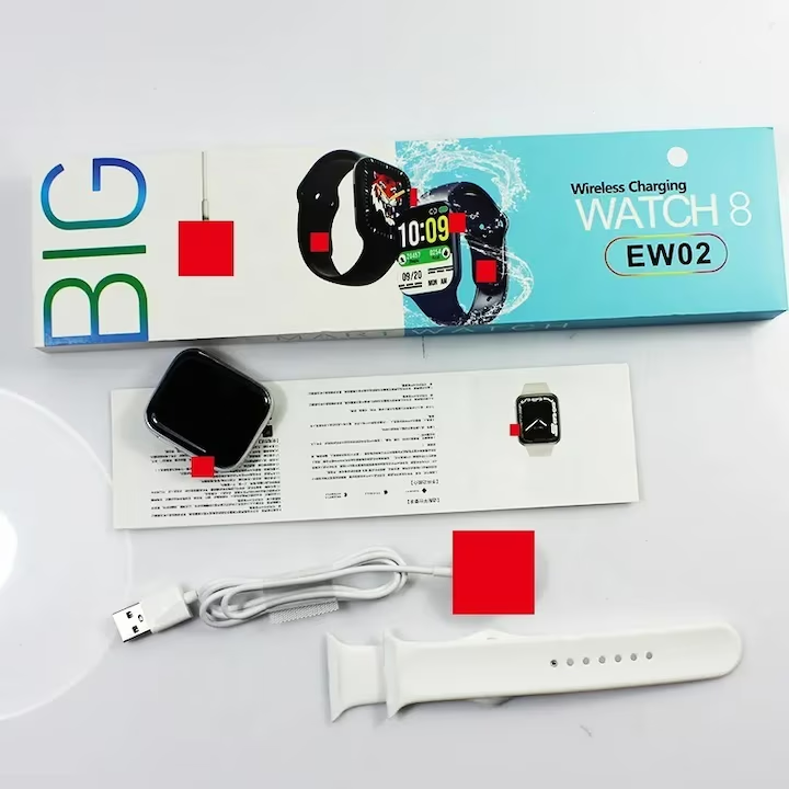 Ceas smartwatch seria 8 EW 02, 1.91 inch, android, IOS, silver [2]