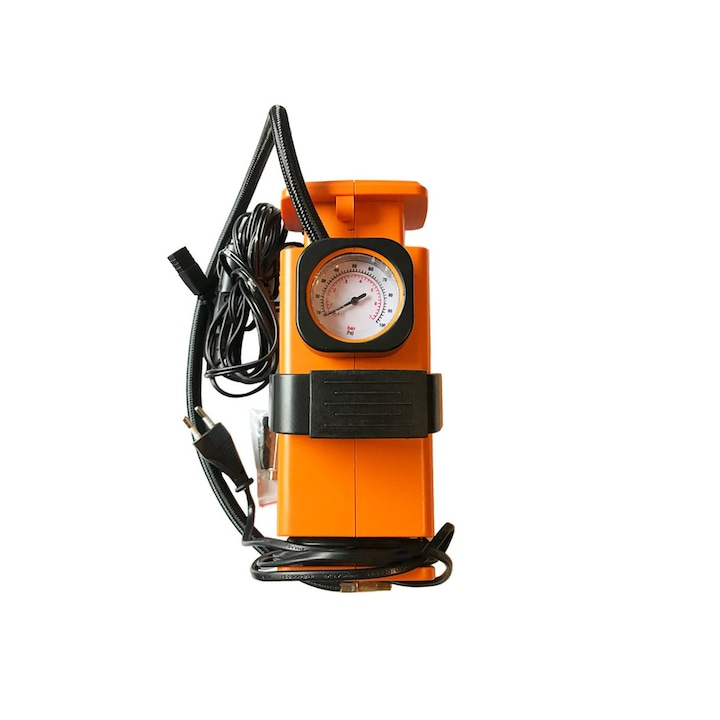Compresor Auto Dual Power 12V / 220V, 200 PSI, 10 Bar, 20L/min, Manometru Integrat, pentru Autoturisme, Motociclete și Biciclete [7]