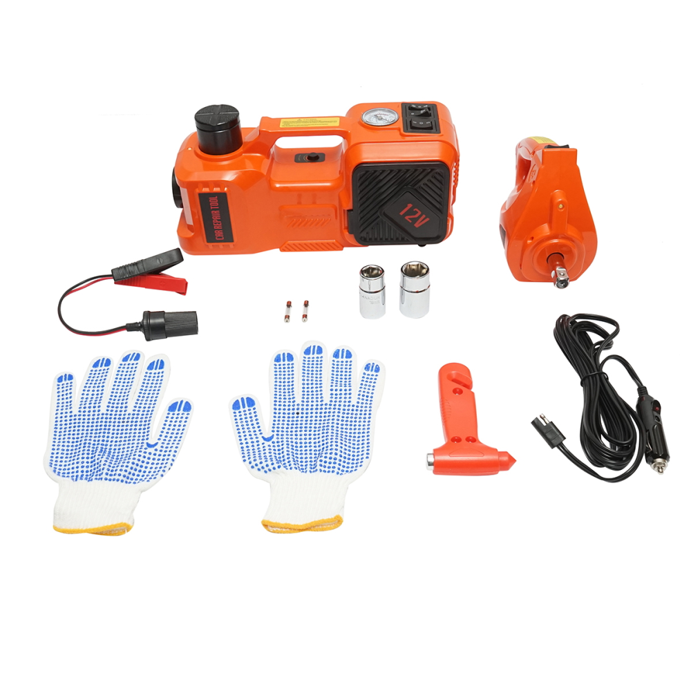 Cric Electric Hidraulic 5T cu Compresor Aer și Cheie de Impact 12V, Kit Complet pentru Schimb Roți și Urgențe Auto [9]