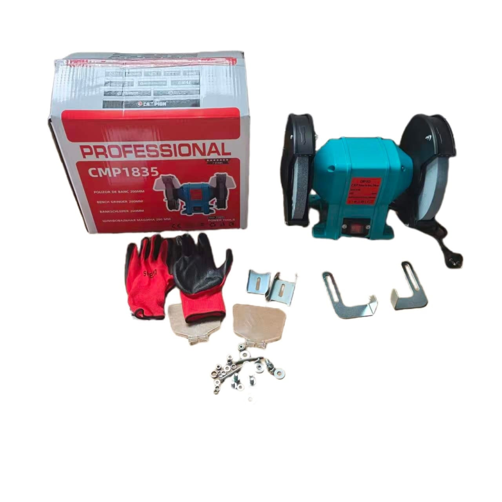 Descriere Polizor de Banc Electric CAMPION PROFESSIONAL CMP1835, 200mm, 400W, 2950 RPM, Pietre Incluse, Protectii Duble Echipeaza-ti atelierul cu polizorul de banc electric CAMPION PROFESSIONAL CMP183 [3]
