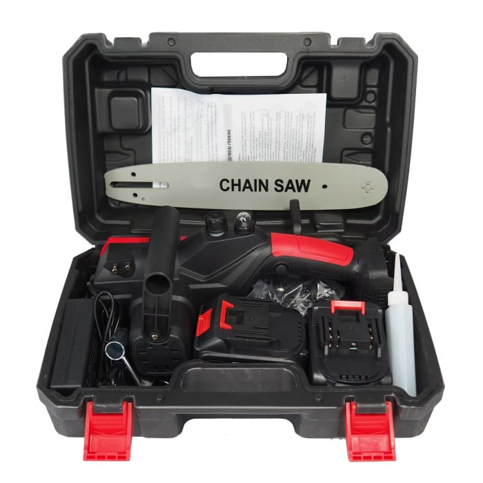 Drujba Electrica - Motofierastrau, 2400W cu Lamela, 30CM cu 2 Acumulatori 48V, ungere automata [6]