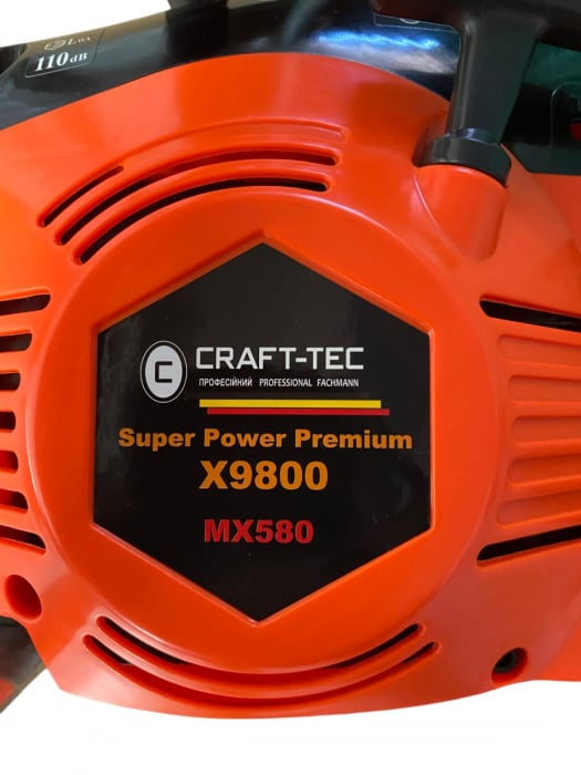 Drujba pe Benzina Motofierastrau 9.8CP LAMA si LANT 40 CM Super Power PREMIUM Craft-Tec X9800 [3]