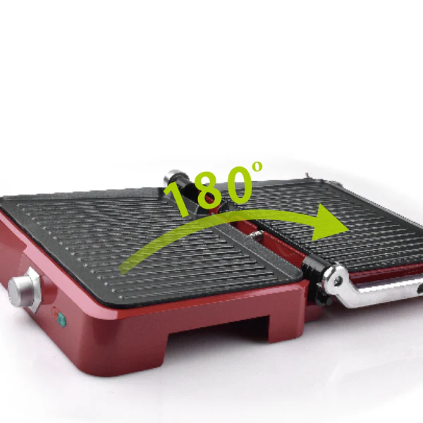 DSP Professional Healthy Panini Preser și grătar de contact, KB1049A 1800 Watt - Roșu [2]