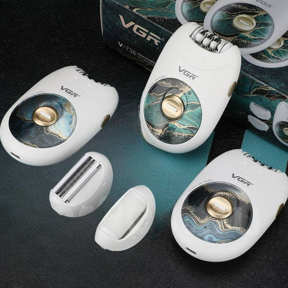 Epilator electric fara fir v736, 3 in 1, acumulator, 2 viteze [2]