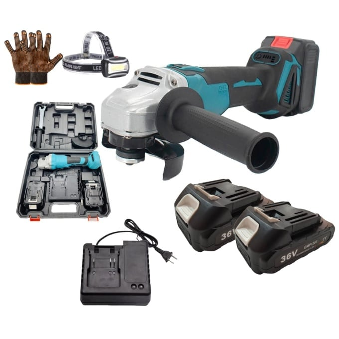 Flex Polizor unghiular 125mm cu 2 acumulatori 8AH x 48V, 11.000rpm, Protools Campion [1]