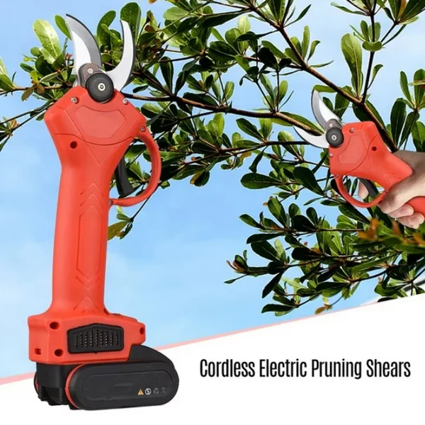 Foarfeca Electrica Pomi pentru Gradinarit 48V, 2 Baterii, 2 Lame din Otel Carbon, ideala pentru Vita de Vie si Crengi [3]