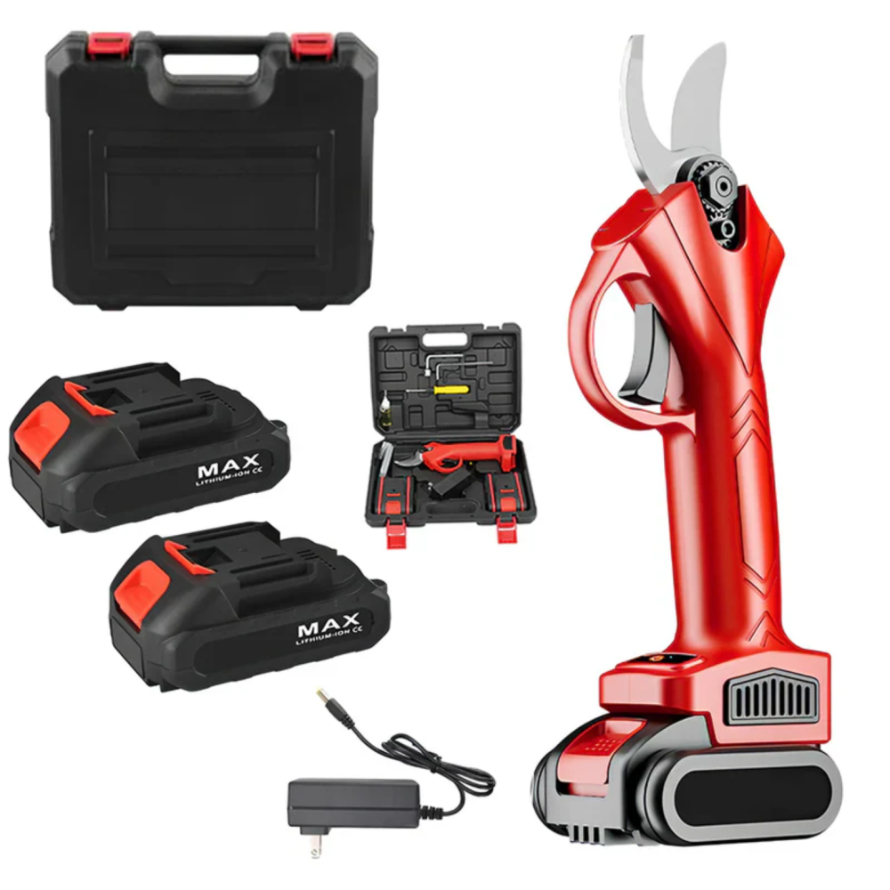 Foarfeca Electrica Pomi pentru Gradinarit 48V, 2 Baterii, 2 Lame din Otel Carbon, ideala pentru Vita de Vie si Crengi [1]