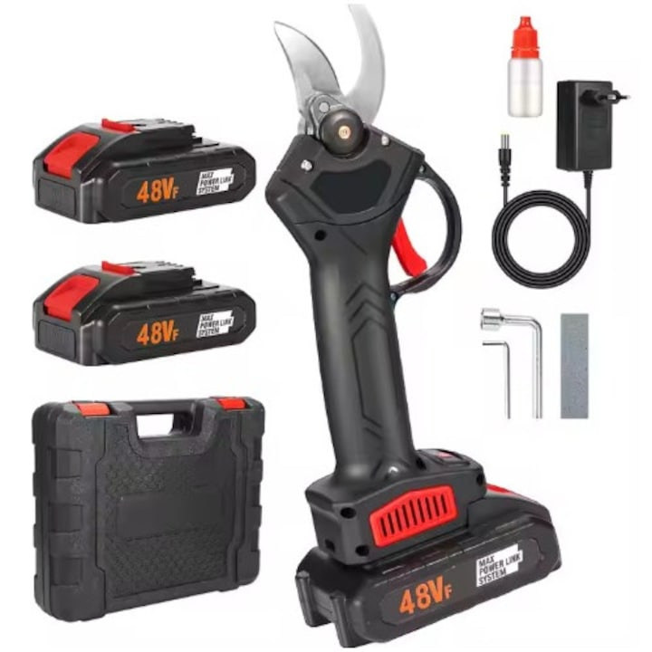 Foarfeca Profesionala Electrica cu 2 Acumulatori 48V, Putere 600W, valiza transport si accesorii [1]