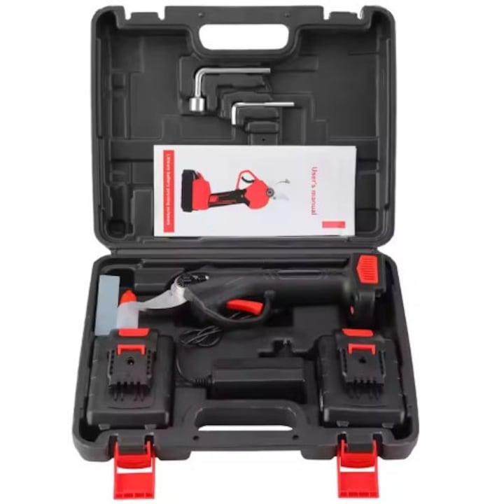 Foarfeca Profesionala Electrica cu 2 Acumulatori 48V, Putere 600W, valiza transport si accesorii [6]