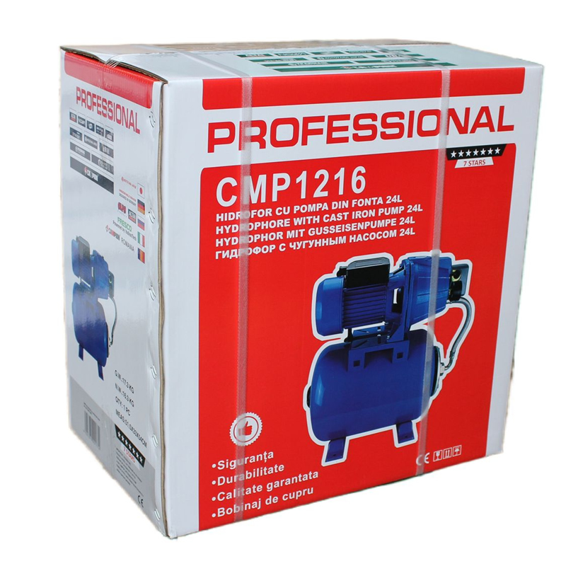 Hidrofor Campion Pro Profesional 24L, 1500W, Autojet 100S, Pompa din Fonta, Bobinaj Cupru, 65 m Refulare, 65L/min [3]