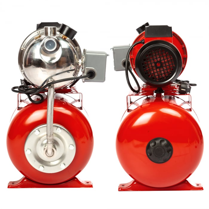 Hidrofor de Mare Putere Heber® AUTOJS80, 1000W, Vas 24L, Debit 50L/min, Refulare 40m, Adâncime Absorbție 8m, Pompă Fontă și Inox [6]
