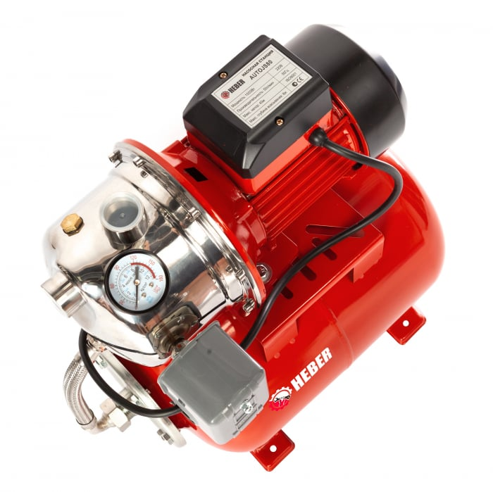 Hidrofor de Mare Putere Heber® AUTOJS80, 1000W, Vas 24L, Debit 50L/min, Refulare 40m, Adâncime Absorbție 8m, Pompă Fontă și Inox [7]